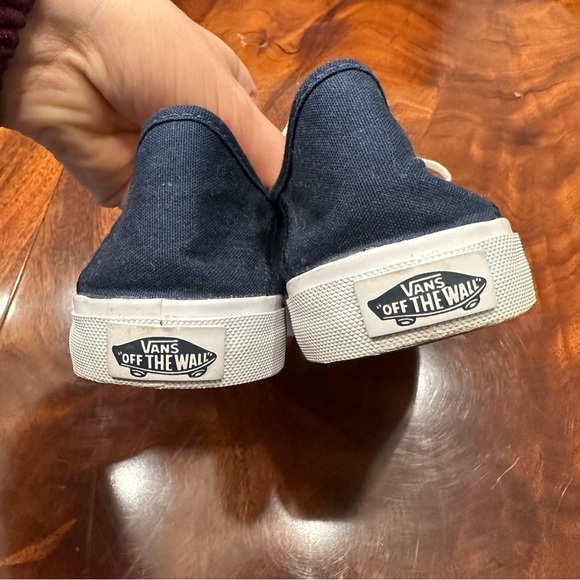 Vans Navy Blue and White Stripe Sneakers size 7 - Picture 6 of 8